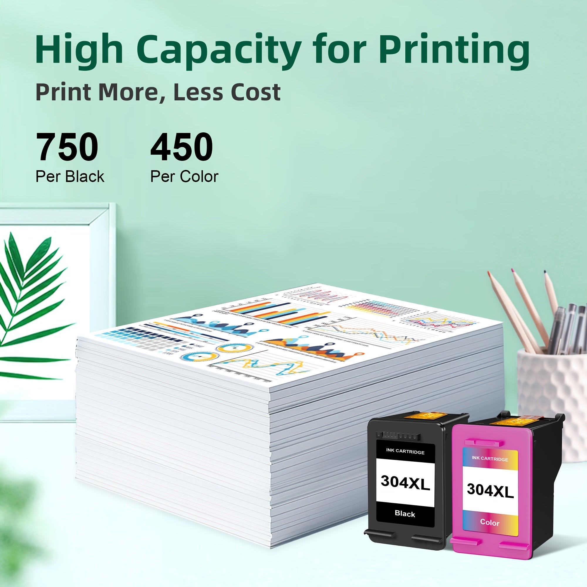 Cartucho de tinta | Cartuchos de tinta 304XL refabricados para HP 304 XL para HP ENVY 5020 5030 5032 5055 DeskJet 2620 2622 2630 3730 3733 3735