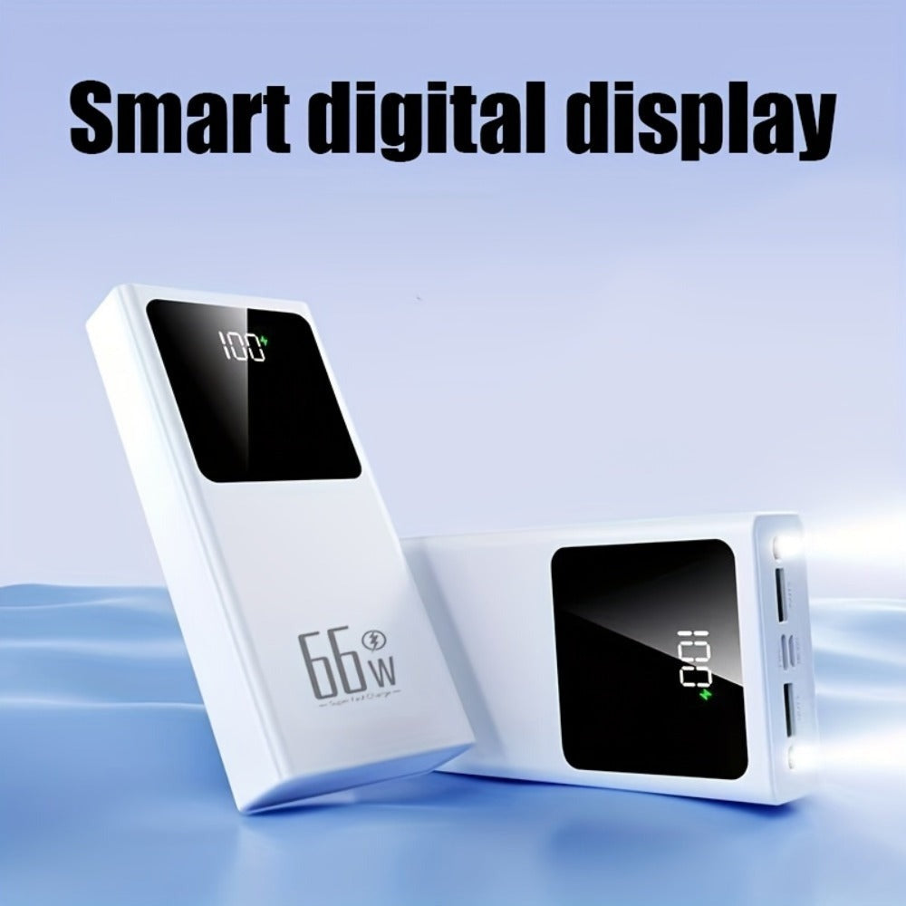 Batería Externa de 50000mAh, Carga Súper Rápida, Batería de Respaldo de Energía de Emergencia para Exteriores, Luz para Camping al Aire Libre, Batería Externa de Gran Capacidad, Soporta la Carga de Múltiples Dispositivos Simultáneamente, Adecuada para Tel