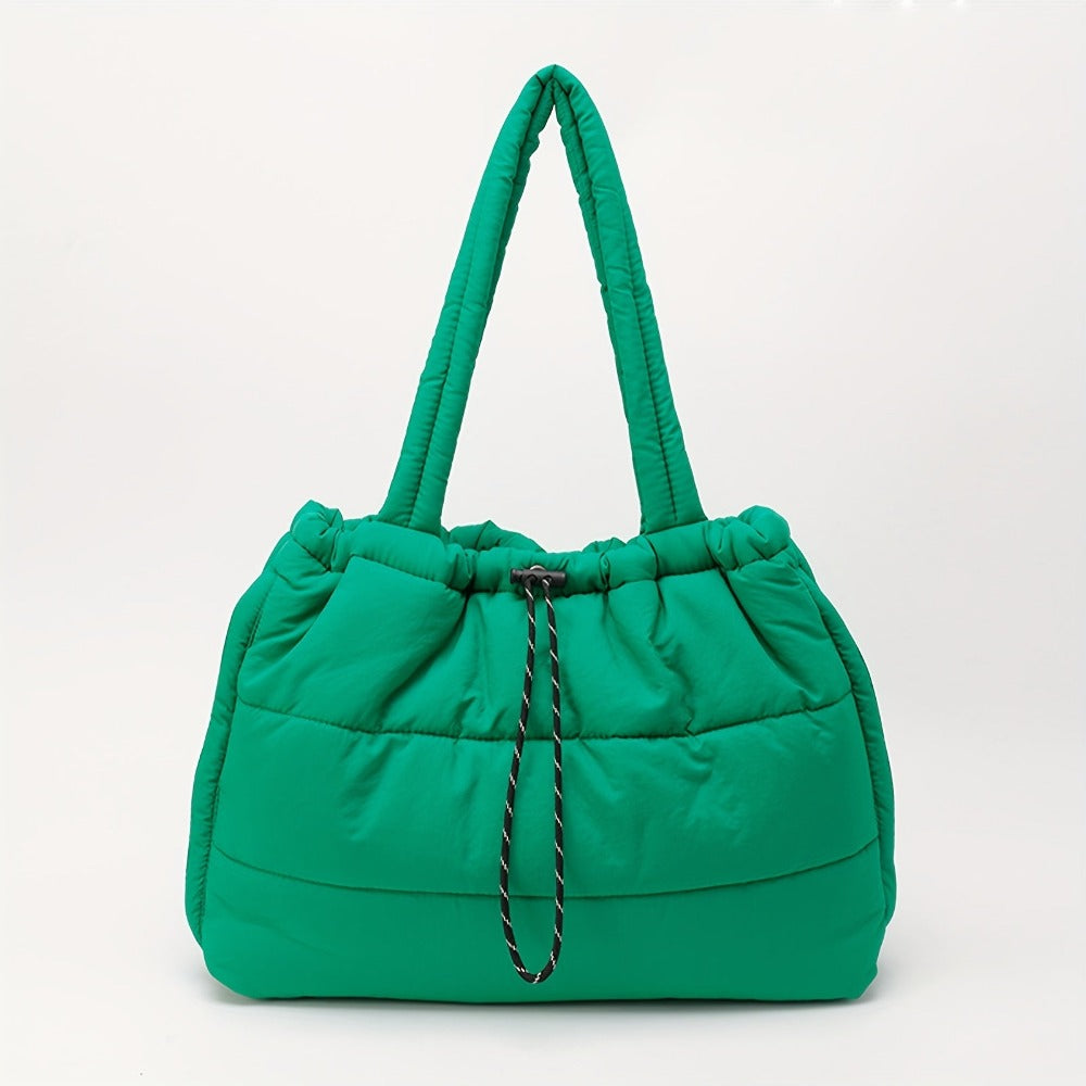 Bolso tote acolchado imprescindible 2026 - Bolso de hombro cruzado acolchado | Bolso de mano de gran capacidad inspirado en abrigo para mujer (Organizador multibolsillos)