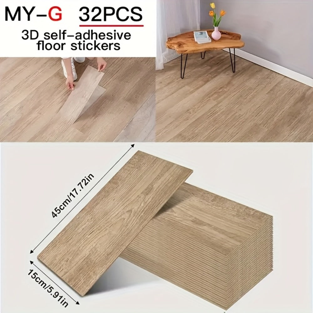 Pack de baldosas de vinilo para suelo 32 piezas de madera | Para cocina, baño y sala