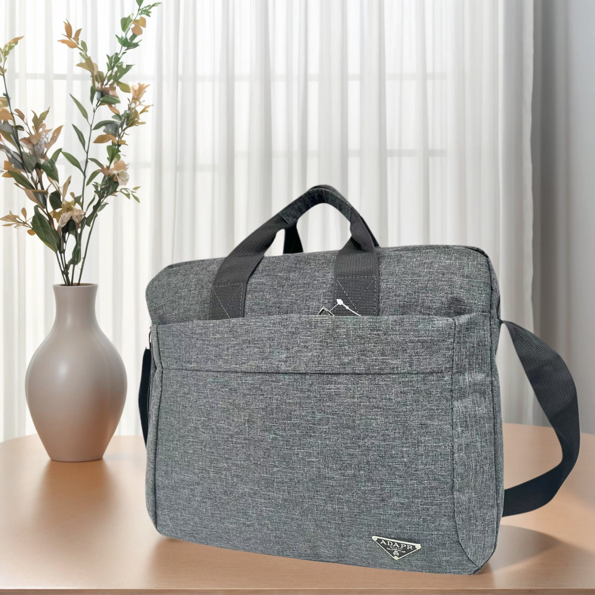 Bolso Bandolera Hombre Oficina 33x28cm con Correa Ajustable, Maletín Ligero para Portátil o Tablet, 4 Colores Disponibles