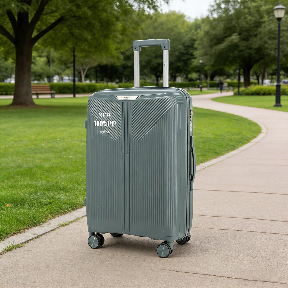 Maleta de PP de 24 pulgadas con ruedas silenciosas y suaves, y cerradura de combinación antirrobo, ofrece viajes seguros y silenciosos. Duradera, ligera y fácil de manejar, ideal para viajes de larga distancia, escapadas cortas, salidas diarias y todas la