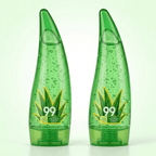 Gel de Aloe Vera 99% de 120 g, Cuidado de la Piel Hidratante Profundo y Calmante, Botella Bonita con Forma de Hoja, Crema Facial Diaria y Loción Corporal