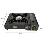 ZMC Estufa de Camping de 1 Quemador 2.2 kW con Encendido Piezoeléctrico, Adaptador para GLP y Estuche de Transporte – Estufa Portátil de Acero Inoxidable para Camping, Exteriores, Jardín, Balcón y Cocina de Emergencia en Interiores | Diseño Robusto, Contr