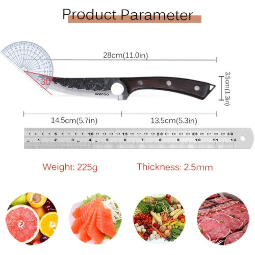 1 cuchillo de deshuesar de cocina con funda, cuchillo para frutas, cuchillo pelador, cuchillo para frutas, verduras, pescado y carne, cuchillo de carnicero, cuchillo de corte profesional, cuchillo de chef afilado, cuchillo para barbacoa, cuchillo multiuso