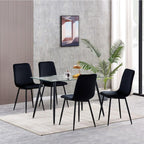 Sillas de comedor MCC Direct en conjunto de 4 piezas Hechas de terciopelo, patas de metal, sillas Lexi, sillas de diseño