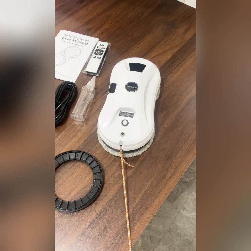PuRuiKai 11 Almacén Local Robot Limpiador de Ventanas Inteligente, Robot Automático de Limpieza de Vidrios con Control Remoto y Rociado de Agua, Ideal para Hogar, Oficina, Edificios Altos, Regalo de Halloween y Navidad