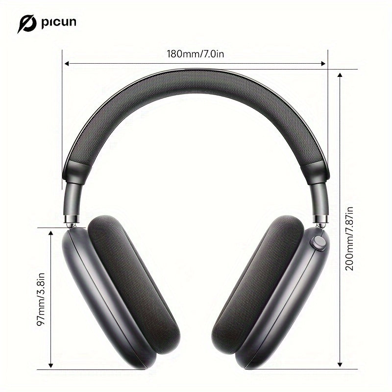Auriculares Bluetooth | Auriculares híbridos con cancelación activa de ruido Picun con múltiples modos, auriculares inalámbricos supraaurales