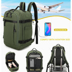 Mochila de cabina 40 x 20 x 25 cm (20 L) | Mochila ideal para viajes en avión | Mochila de cabina para hombre y mujer para el trabajo, viajes, senderismo y escuela