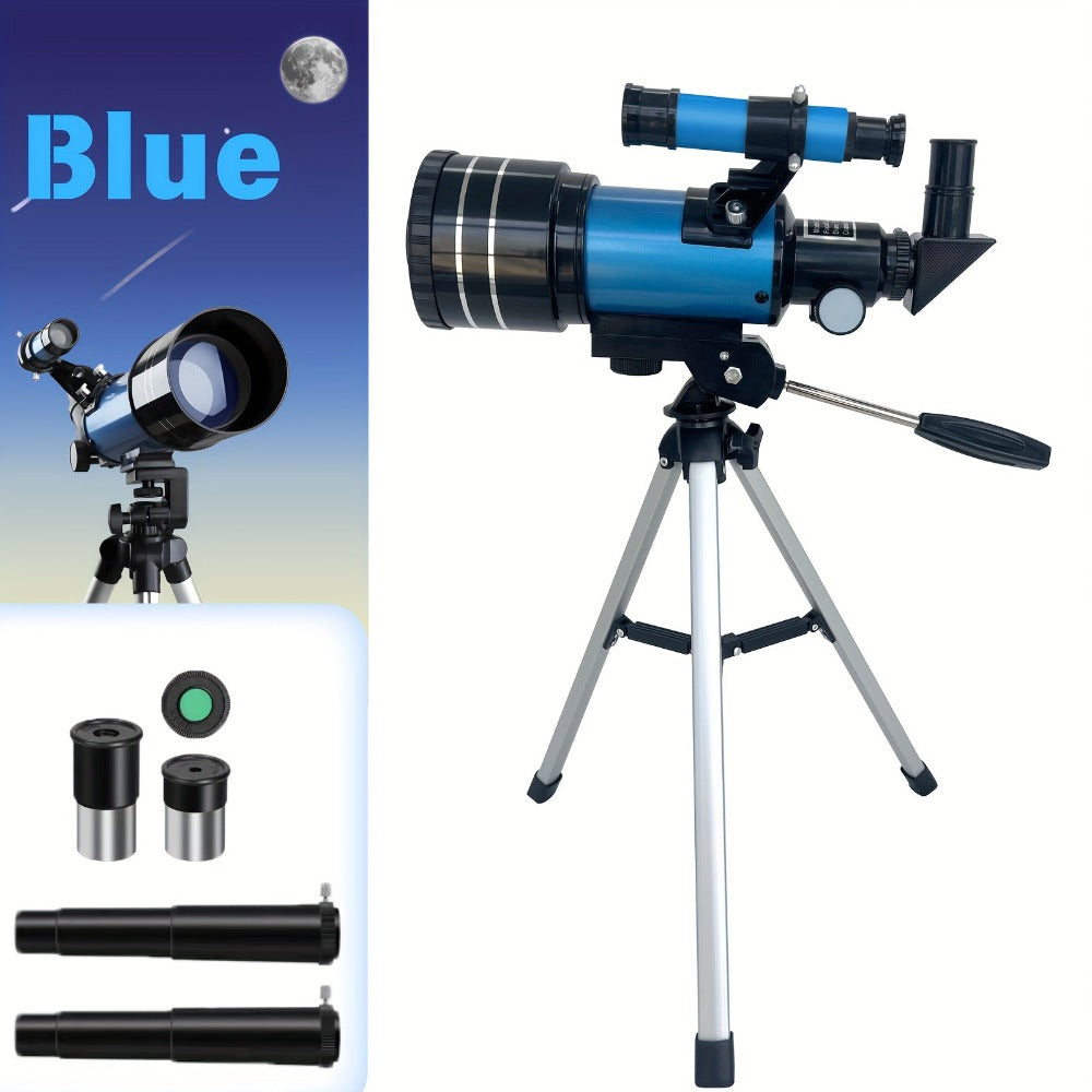 Telescopio Astronómico Profesional de Aumento 99X - Telescopio Monocular Portátil con Gran Apertura de 70 mm, Adecuado para la Educación Científica, Observación de Estrellas y Camping, Regalo Ideal de Navidad y Cumpleaños