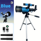 Telescopio Astronómico Profesional de Aumento 99X - Telescopio Monocular Portátil con Gran Apertura de 70 mm, Adecuado para la Educación Científica, Observación de Estrellas y Camping, Regalo Ideal de Navidad y Cumpleaños