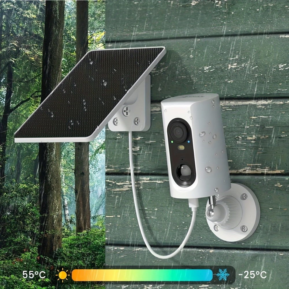 1/2 piezas, Cámara solar de baja potencia para exteriores 4G, 100% inalámbrica con energía solar, Cámara de seguridad para el hogar, Visión nocturna de 3MP, Seguimiento de movimiento, Detección PIR, Voz bidireccional, SIM y tarjetas SD incorporadas (no re