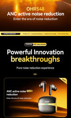 Auriculares Bluetooth | Acer 2026 Nuevos Auriculares Inalámbricos, Cancelación Activa de Ruido, Control Táctil, Micrófono Capacitivo, Calidad de