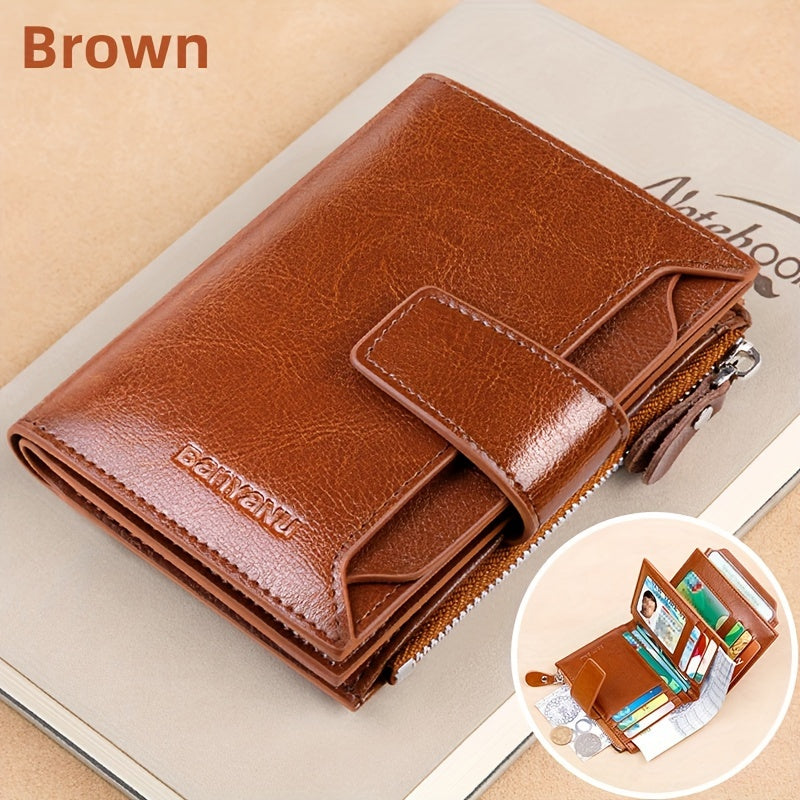 Nuevo Monedero Corto para Mujer, Elegante y de Alta Gama, Cartera Plegable y Delgada de Moda para Mujeres