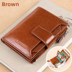 Nuevo Monedero Corto para Mujer, Elegante y de Alta Gama, Cartera Plegable y Delgada de Moda para Mujeres