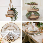 Lámina de Madera de Abedul 17–20 cm con Corteza Natural Redonda | Cortada a Mano, Cruda, Pulida, Producción de Poli | Perfecta para Decoraciones DIY, Adornos, Portavelas, Decoupage, Pirograbado, Transferencia de Fotos, Bodas Boho | Estructura de Veta Únic