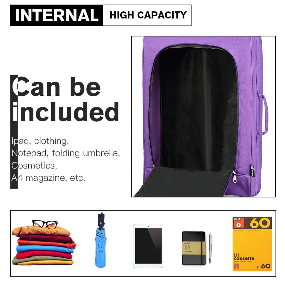 1pieza de 53 x 36 x 18 cm Equipaje de cabina ligero maleta de mano maleta pequeña de tela para equipaje de mano de avión para Lufthansa Eurowings Ryanair maleta con ruedas estuche de tela