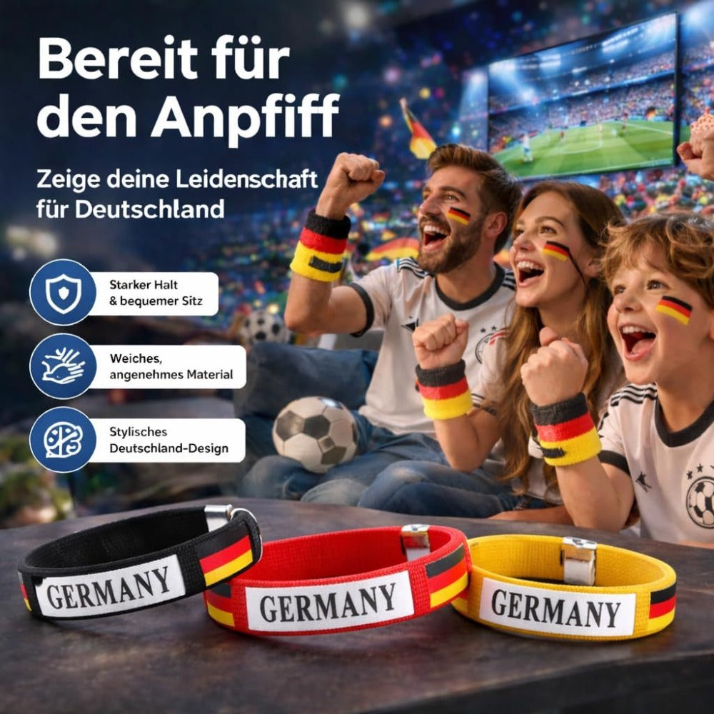Set de coleccionista TK XXL Copa del Mundo 2026 – Álbum de pegatinas Panini con pegatinas, calendario de partidos y 3 pulseras de Alemania