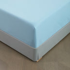 Juego de cama 4 piezas con funda elástica, (Funda de Edredón + Funda Protectora de Colchón + 1/2 Fundas de Almohada), Juego de Funda de Edredón 3-4 Piezas Estilo Nórdico de Color Sólido/Estampado, Ajustable para Camas de 90/105/135/150/180 cm, Regalo Navi