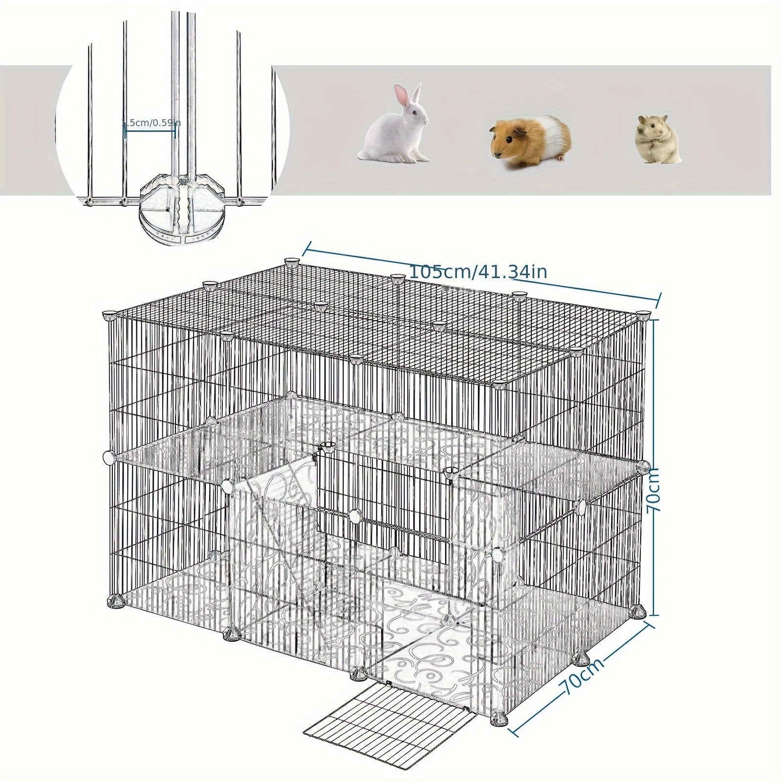 Corral para mascotas 1.5 cm | Perros gatos conejos y animales pequeños