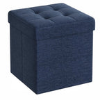 Puff o Banco de almacenaje Plegable | Taburete Reposapiés Otomana | Baúl de Almacenamiento | Taburete Reposapiés.para Cama, Dormitorio, salón, Comedor o Recibidor | 38x38x38cm | Soporta 300kg.