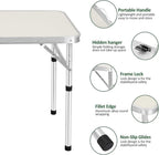 Mesa Plegable de 60x45x26/56cm, Resistente y Ajustable, Ideal para Camping, Picnic, Fiestas al Aire Libre y BBQ. Mesa Portátil con Asa de Transporte, Perfecta para Jardín, Cocina y Exteriores. ¡La Mesa BBQ de Aluminio Definitiva para tus Fiestas!