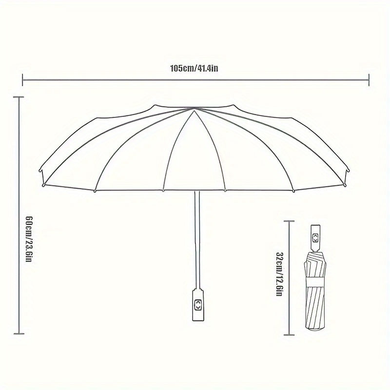 Paraguas Automático Doble de 10 Varillas Compacto para Viaje, Paraguas Resistente, Paraguas de Coche Reforzado y Ampliado, Paraguas de Protección para Viaje con Barra de Seguridad, Diseño Moderno en Múltiples Colores, Paraguas de Alta Gama Adecuado para H