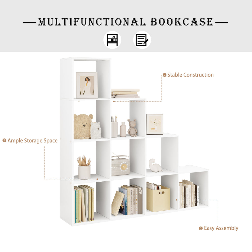 Estantería vertical 136 cm de madera | Libros decoración y almacenamiento en casa