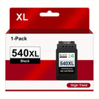 Cartucho de Tinta Remanufacturado de Alto Rendimiento 540XL Compatible con Impresoras Canon - Negro, Rendimiento Duradero para los Modelos TS5150, TS5151, MG4250, MG3650, MG3350, MG3600, MX475