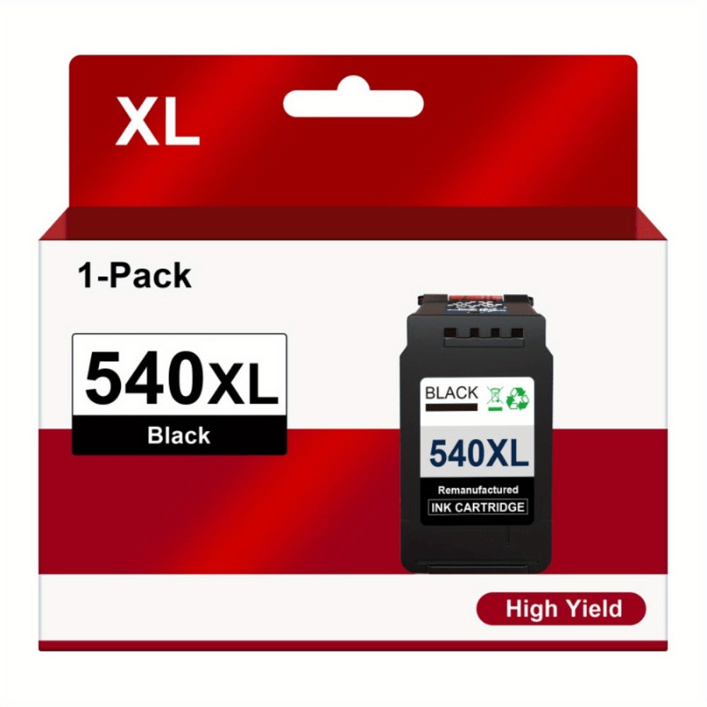 Cartucho de Tinta Remanufacturado de Alto Rendimiento 540XL Compatible con Impresoras Canon - Negro, Rendimiento Duradero para los Modelos TS5150, TS5151, MG4250, MG3650, MG3350, MG3600, MX475