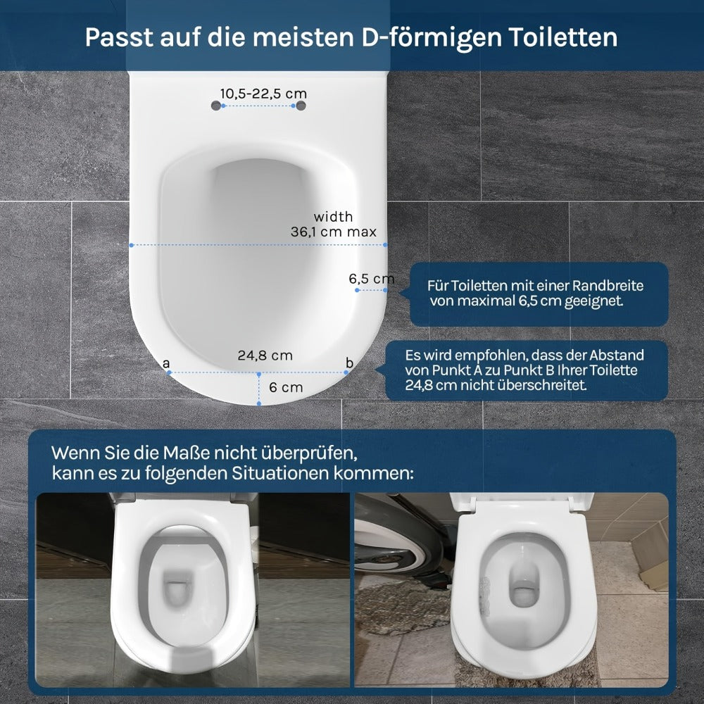 Tapa de inodoro de cierre suave 1pc | Baño, recambio e instalación rápida