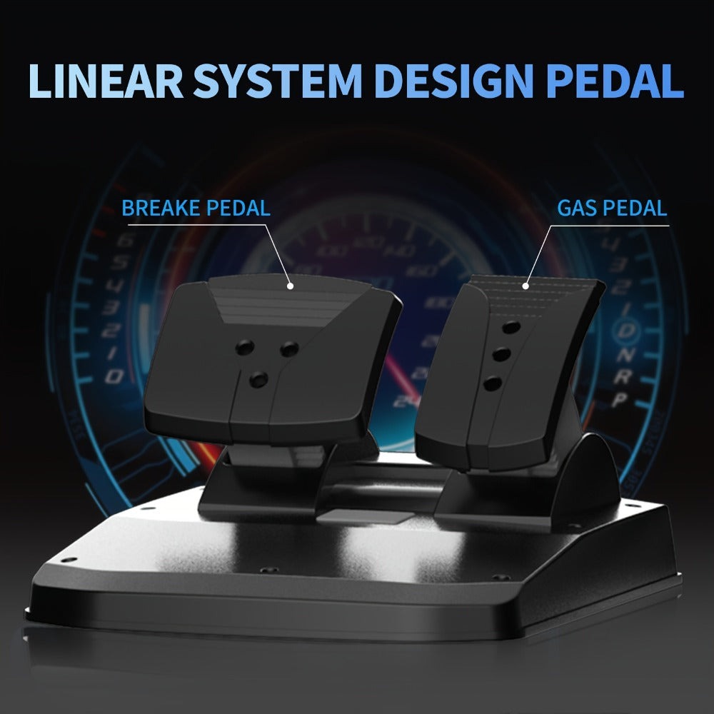 Volante de juego de carreras NBCP con pedales, volante de 270° con retroalimentación de fuerza, para PC, PS4/PS3, Android, simulador de carreras Real Racing