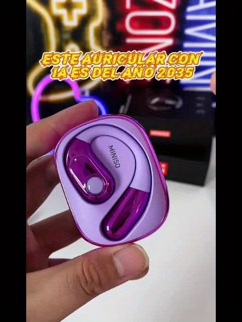 Auriculares Bluetooth | Miniso MS193 Auriculares de Traducción AI: Pantalla Táctil LED, 40 Horas de Batería, Sonido HD de Alta Fidelidad, Modo