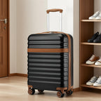 Maleta KONO Disponible en Tamaños de 20 Pulgadas, 24 Pulgadas y 28 Pulgadas, Fabricada con una Mezcla de ABS y Policarbonato. Este Trolley de Carro Rígido Está Equipado con Cuatro Ruedas y un Cerradura TSA, lo que lo Hace Ideal para Uso en la Cabina y Via