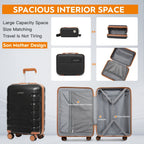 Juego de equipaje de viaje Joyway, 20 pulgadas, 24 pulgadas, 28 pulgadas, juego de equipaje de mano, con ruedas giratorias, bolsa de viaje y neceser