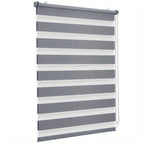 Persiana enrollable Sekey sin taladro, altura ajustable infinitamente con transparencia y blackout, para ventanas de 45-90cm, blanco/blanco.