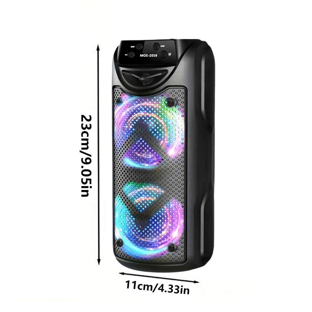Altavoz Portátil de 8500W, Sonido Estéreo con Subwoofers Duales de 3 Pulgadas, Altavoz para Fiestas al Aire Libre, Soporte para Radio FM, Luces LED Coloridas, Compatible con TF/Radio FM/USB/Aux, Ideal para el Hogar, Fiestas, Viajes, Navidad