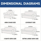1 Funda Elástica para Sofá – Suave, Duradera, Antideslizante, Apta para Sofás de 1 a 4 Plazas, Lavable a Máquina, Resistente a Arañazos, Decoración Moderna para Sala de Estar, Dormitorio y Oficina