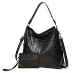 Mochila-bolso tote simple de gran capacidad con múltiples bolsillos para desplazamientos diarios, bolso de mano para usar bajo el brazo, casual y versátil, bolso cruzado de hombro único de gama alta