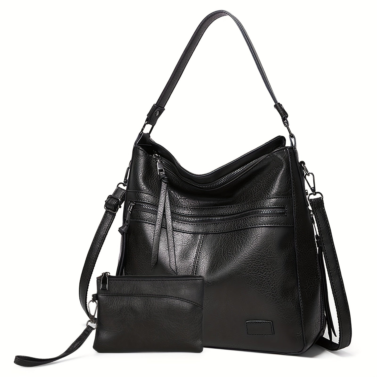 Mochila-bolso tote simple de gran capacidad con múltiples bolsillos para desplazamientos diarios, bolso de mano para usar bajo el brazo, casual y versátil, bolso cruzado de hombro único de gama alta