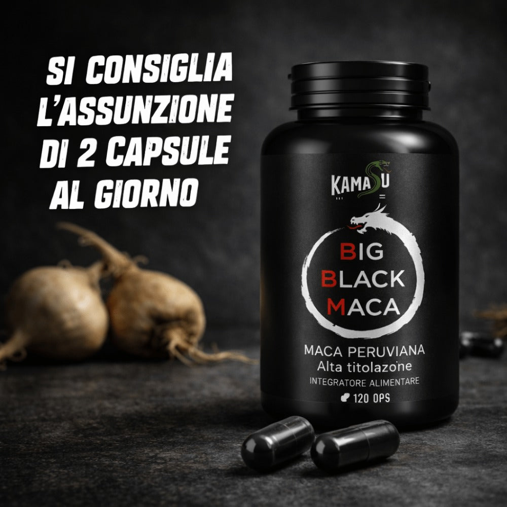 Extracto Seco de Maca Negra Peruana - Alta Titulación - Suplemento Natural para Hombres - Hecho en Italia