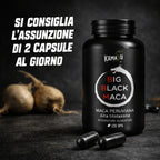Extracto Seco de Maca Negra Peruana - Alta Titulación - Suplemento Natural para Hombres - Hecho en Italia