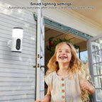 Cámara Solar Inalámbrica para Exteriores, Cámara de Reflector, Video con Visión Nocturna a Color, Audio Bidireccional, Sirena Activada por Movimiento, Acceso Multiusuario, Almacenamiento Local en Tarjeta SD y Suscripción en la Nube Opcional, Compatible co