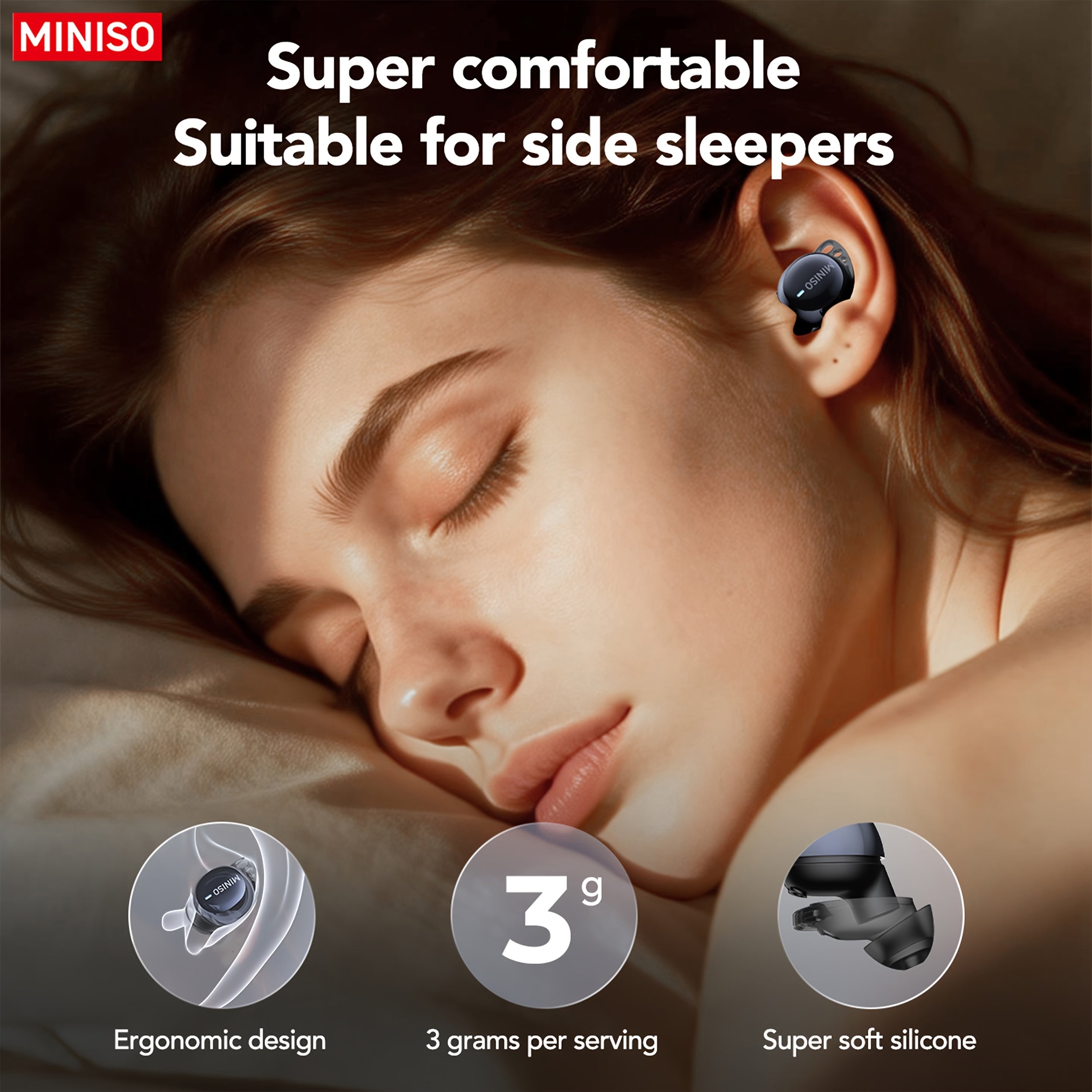 Auriculares Bluetooth | MINISO Auriculares con Traducción AI | Inalámbricos 6.0, Carga Rápida Tipo-C, 60 Horas de Reproducción, Conexión Estable