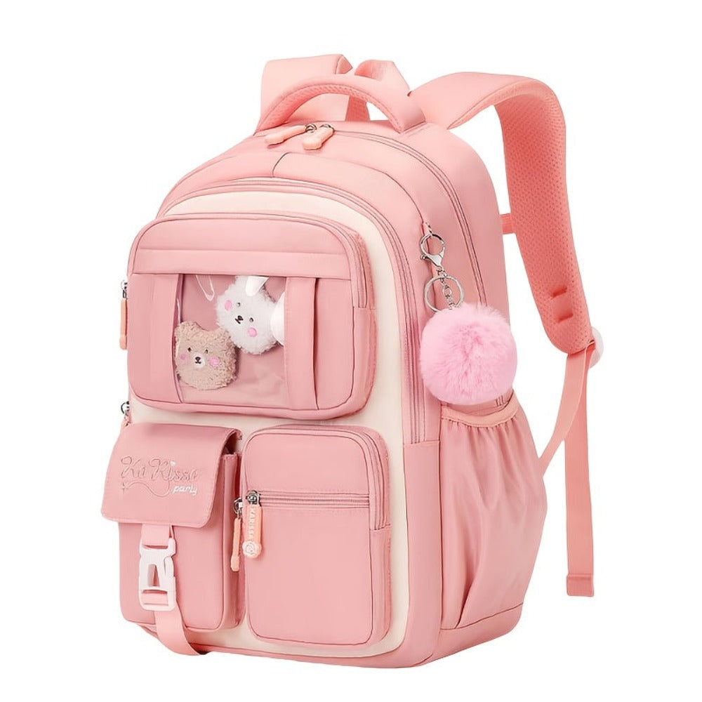 1 Mochila Escolar Transpirable, Bolso Casual para Viajes, Citas y Camping