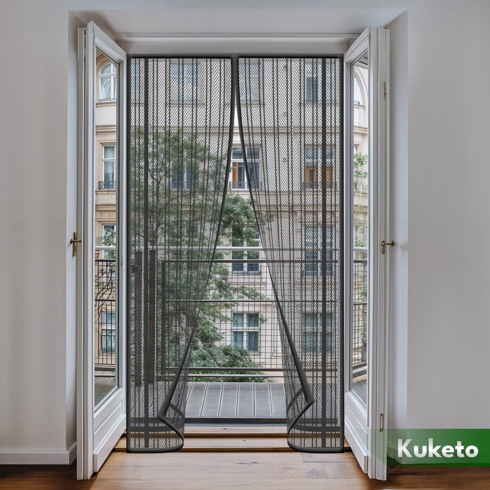 Mosquitera - Magnética Multidimensional para Puertas y Ventanas de Balcón - Mosquitera con Cierre Automático - Variantes de Ancho 80-160 Cm - Longitud 210/220 Cm - Diferentes Colores - para Hogar, Apartamento y Balcón - Protección contra Moscas y Mosquito
