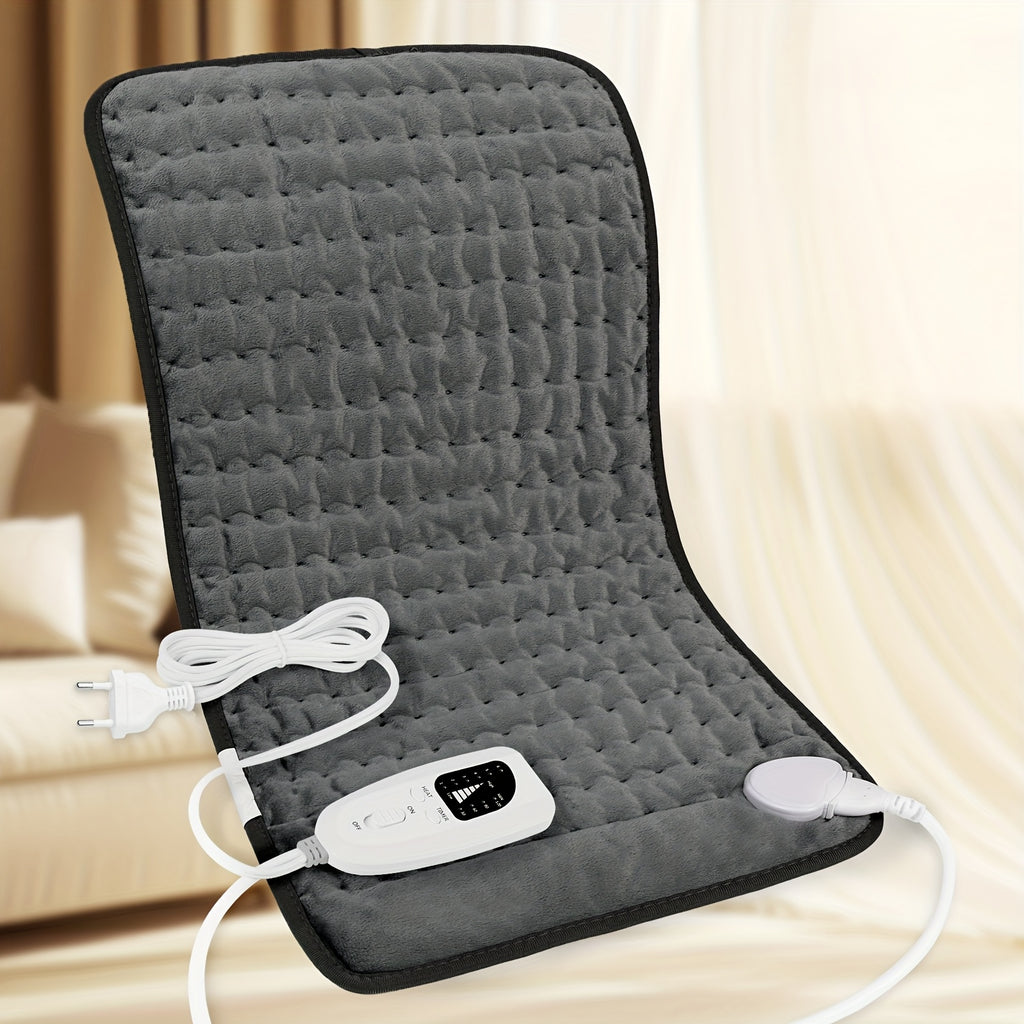 Almohadilla Térmica Eléctrica - 6 Niveles de Calefacción, Hasta 140 °F, Apagado Automático a las 2 Horas, Portátil 60 cm x 30 cm, Franela Suave, Lavable a Máquina, Adecuada para Abdomen, Cuello, Hombro, Rodilla, Pierna, Regalo para Hombre, Mamá y Papá, Re