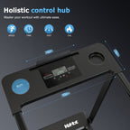 Cinta de correr plegable 3 en 1 para el hogar, motor DC de 2.5HP de pico, control de velocidad de 1-12km/h, pantalla LED, 12 programas preestablecidos, cambio de triple modo, altavoz de música, cinta ancha, compacta para equipo de fitness en el hogar, sin