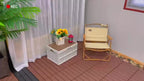 Paquete de 27/44 baldosas de plástico entrelazadas para terraza, adecuadas para piscina, balcón, patio trasero, porche, pavimentos impermeables para patio exterior con sistema de enclavamiento, instalación a presión, baldosas para terraza de bajo mantenim