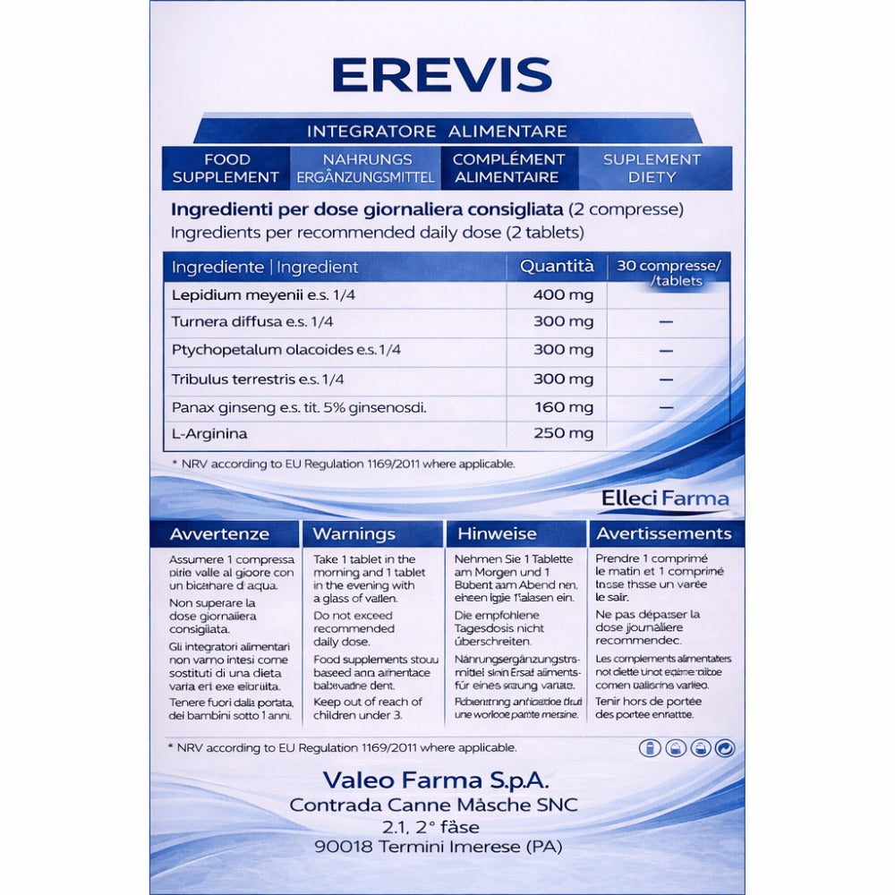They Farma Erevis - Suplemento alimenticio con extractos de plantas de Maca, Ginseng, Damiana y Tribulus